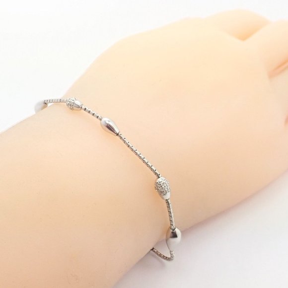 Rare Authentic H. Stern 18k White Gold Diamond Teardrop Bracelet - Picture 8 of 9